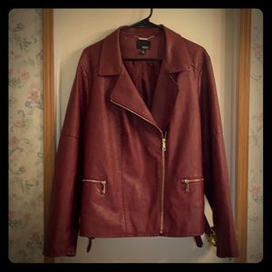a.n.a. Midweight Motorcycle Faux Leather Jacket 2X